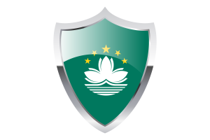Macao Flag with Medieval Heater Shield flag