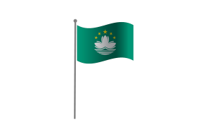 Waving Flag of Macao flag