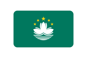 Macao Flag Triangle Rounded Shape flag