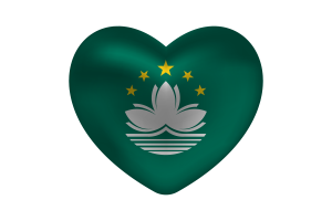 Love of Macao Heart Shape flag