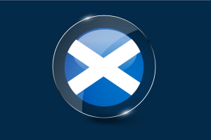 Scotland Flag Glossy Round Button flag