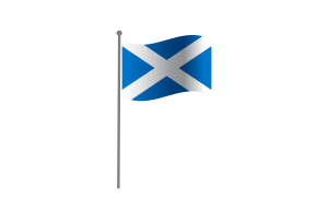 Waving Flag of Scotland flag