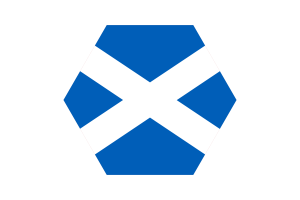 Scotland Flag Triangle Rounded Shape flag