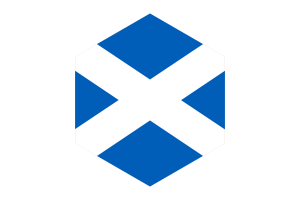 Scotland Flag Hexagon Shape flag