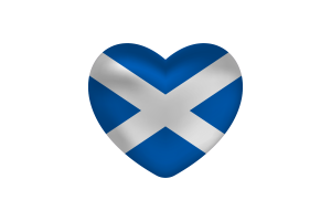 Love of Scotland Heart Shape flag