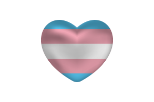 Amour des personnes transgenres forme de cœur flag