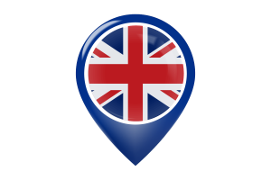 Union Jack Flag Map Pin Icon flag