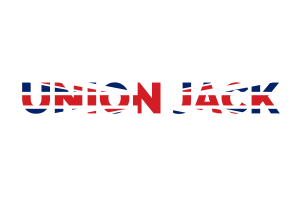 Union Jack Text Art flag