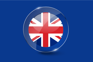 Union Jack Flag Glossy Round Button flag