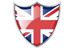Shield with Flag of Union Jack flag