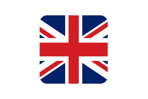 Union Jack Flag Square Rounded Shape flag
