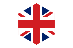 Union Jack Flag Hexagon Shape flag