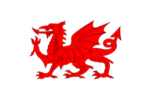 Emblem von Wales flag