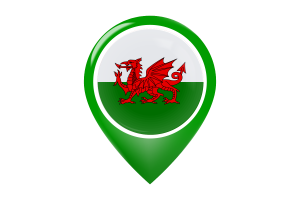Wales Flagge Karte Pin Icon flag