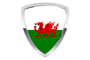 Wales Schild Flagge flag