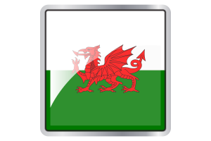 Wales Flagge Quadrat Icon flag