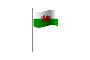 Winkende Flagge von Wales flag