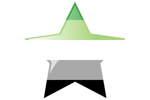 Icône étoile du drapeau aromantique flag
