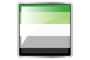 Icône carrée du drapeau aromantique flag