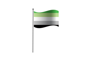 Drapeau flottant aromantique flag