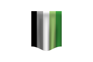 Bannière du drapeau aromantique flag