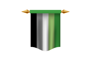 Bannière royale du drapeau aromantique flag