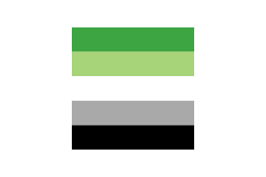 Clipart du drapeau aromantique flag