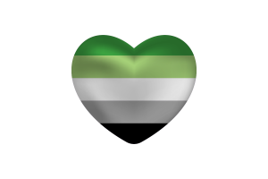 Amour du cœur aromantique flag