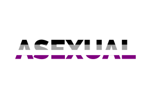 Asexual Text Art flag