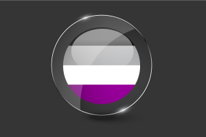 Asexual Flag Glossy Round Button flag