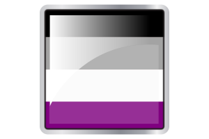 Asexual Flag Square icon flag
