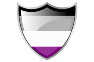 Shield with Flag of Asexual flag
