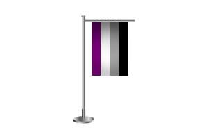 3d Asexual Standing Flag flag