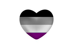 Love of Asexual Heart Shape flag