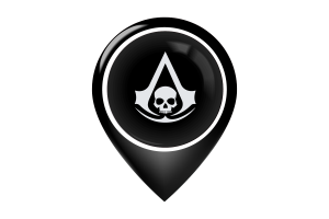 Icono de Pin de Mapa de la Bandera de Assassin's Creed flag