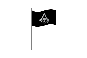 Bandera ondeando de Assassin's Creed flag