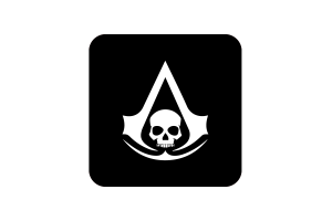 Bandera de Assassin's Creed con forma cuadrada redondeada flag
