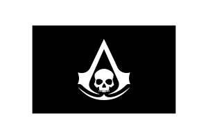 Ilustración vectorial de la bandera de Assassin's Creed flag