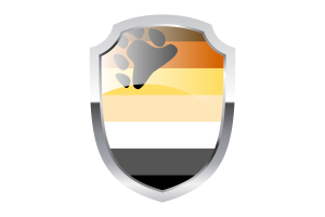 Logo du bouclier de l'ours flag