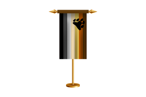 Drapeau cérémonial de l'ours vecteur gratuit flag