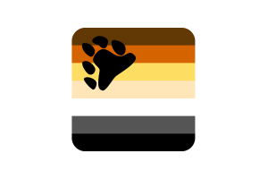 Drapeau de l'ours forme carrée arrondie flag