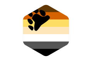 Forme Hexagone Arrondi du Drapeau de l'Ours flag