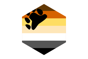 Forme Hexagone du Drapeau de l'Ours flag