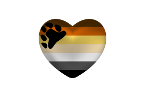 Amour de l'Ours Forme Cœur flag