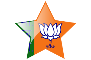 Bharatiya Janata Party Flag Star Icon flag