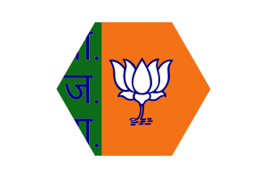 Bharatiya Janata Party Flag Triangle Rounded Shape flag