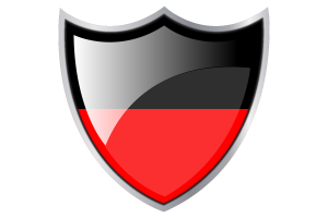 Shield with Flag of Dravida Munnetra Kazhagam flag