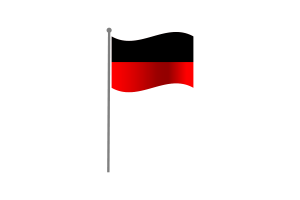 Waving Flag of Dravida Munnetra Kazhagam flag