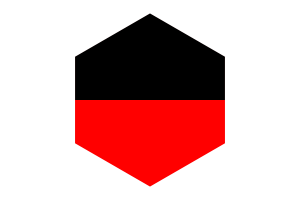 Dravida Munnetra Kazhagam Flag Hexagon Shape flag