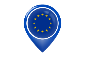 European Union Flag Map Pin Icon flag